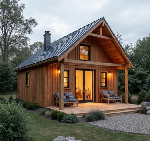 A collection of small barndominium kits showcasing various designs and layouts for custom living spaces.