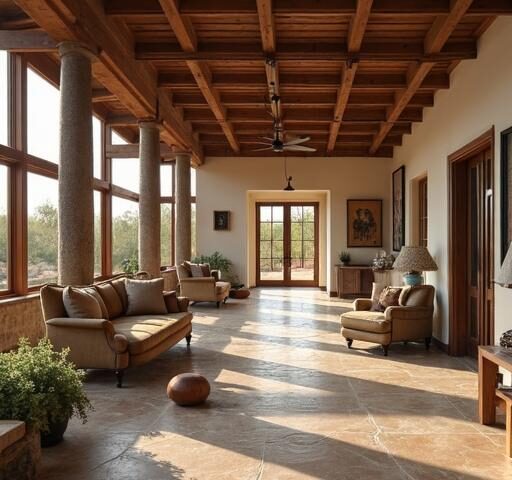 Spacious Tucson barndominium interior featuring modern design and rustic elements for comfortable living.